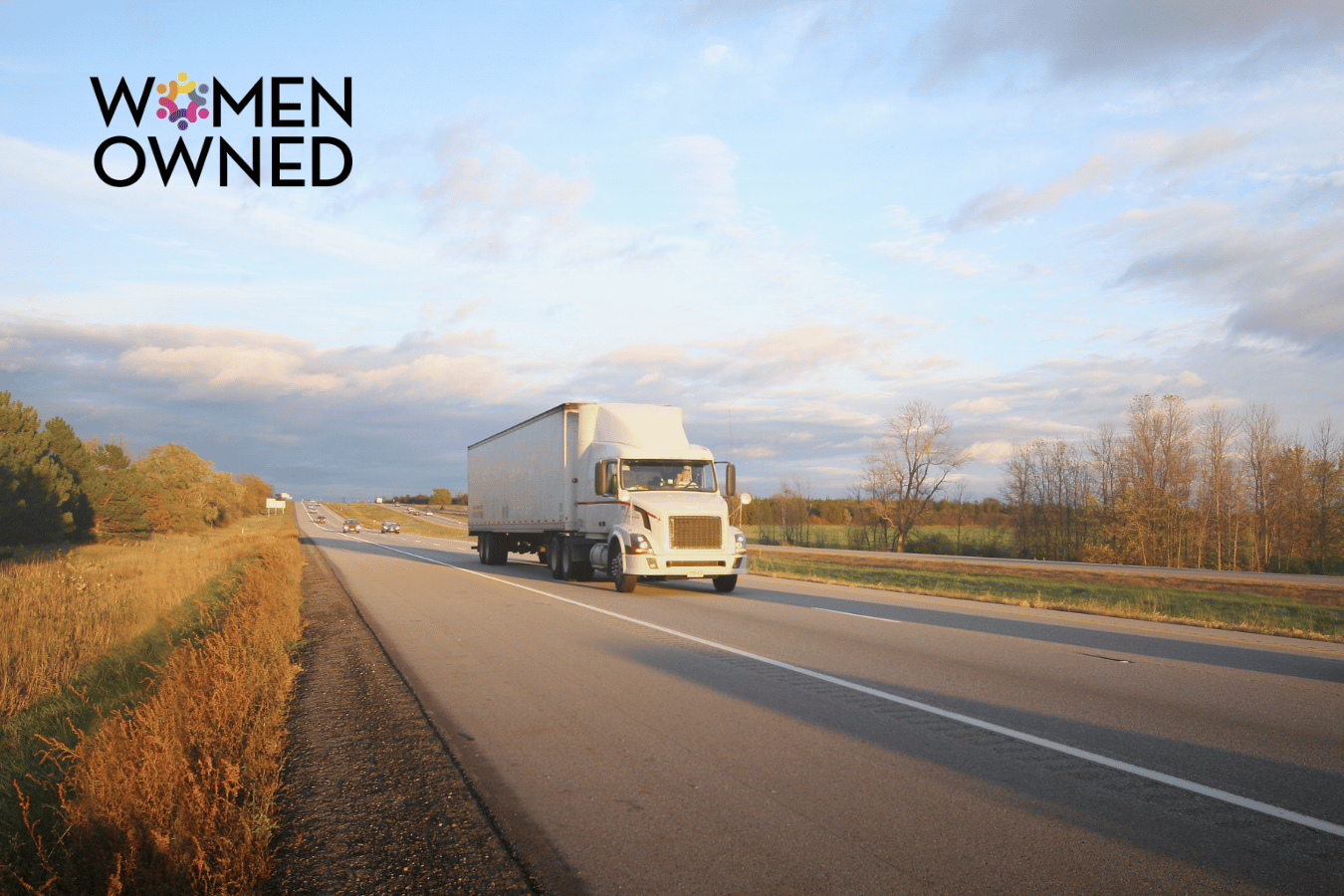 semi driving on highway