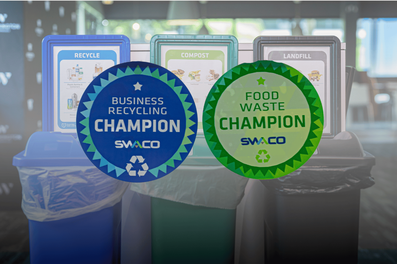 Recycling and waste champion badges